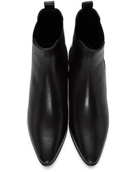 Bottines en cuir noires Saint Laurent