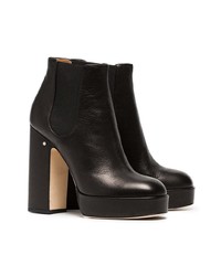 Bottines en cuir noires Laurence Dacade