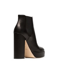 Bottines en cuir noires Laurence Dacade