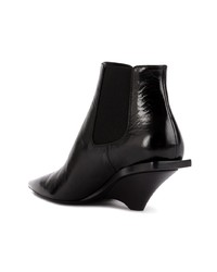 Bottines en cuir noires Saint Laurent