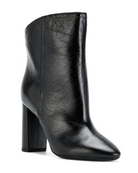 Bottines en cuir noires Saint Laurent