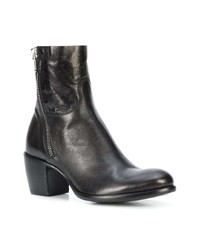 Bottines en cuir noires Rocco P.