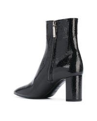 Bottines en cuir noires Saint Laurent