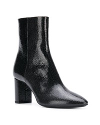 Bottines en cuir noires Saint Laurent