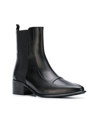 Bottines en cuir noires Loewe