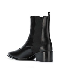 Bottines en cuir noires Loewe