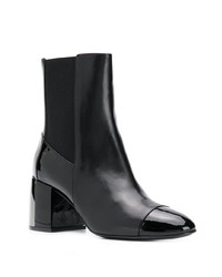 Bottines en cuir noires Casadei