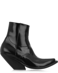 Bottines en cuir noires