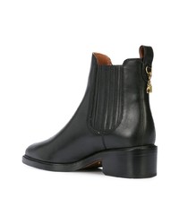 Bottines en cuir noires Coach