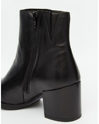 Bottines en cuir noires Bronx