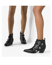 Bottines en cuir noires R13