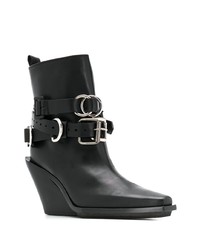 Bottines en cuir noires Ann Demeulemeester