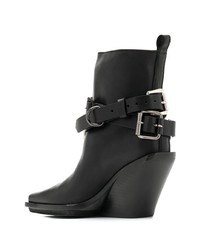 Bottines en cuir noires Ann Demeulemeester