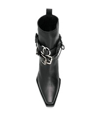 Bottines en cuir noires Ann Demeulemeester