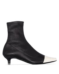 Bottines en cuir noires BY FA