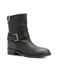 Bottines en cuir noires Via Roma 15