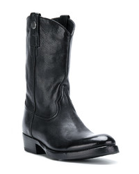 Bottines en cuir noires Alberto Fasciani