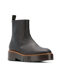 Bottines en cuir noires Clergerie