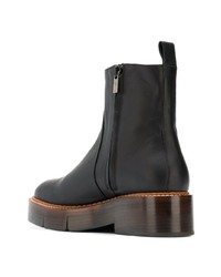 Bottines en cuir noires Clergerie