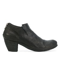 Bottines en cuir noires Officine Creative