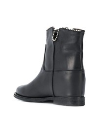 Bottines en cuir noires Via Roma 15