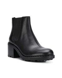 Bottines en cuir noires Ash