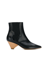 Bottines en cuir noires Christian Wijnants