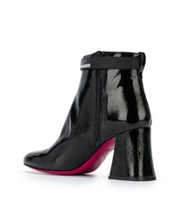 Bottines en cuir noires Pinko