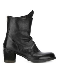 Bottines en cuir noires Officine Creative