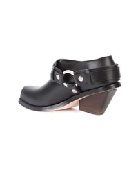 Bottines en cuir noires Wanda Nylon