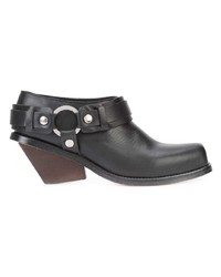 Bottines en cuir noires Wanda Nylon