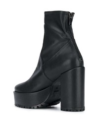 Bottines en cuir noires Morobé