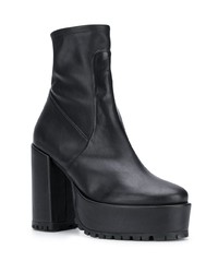 Bottines en cuir noires Morobé