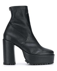 Bottines en cuir noires Morobé