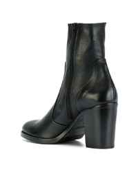 Bottines en cuir noires Strategia