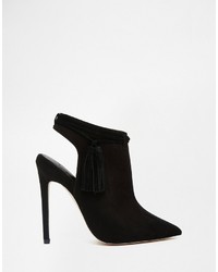 Bottines en cuir noires Asos