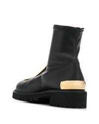 Bottines en cuir noires Giuseppe Zanotti