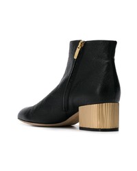 Bottines en cuir noires Sergio Rossi