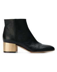 Bottines en cuir noires Sergio Rossi