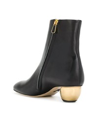 Bottines en cuir noires Paul Andrew