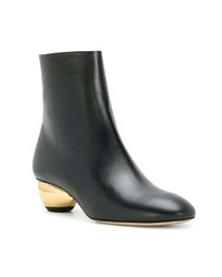 Bottines en cuir noires Paul Andrew