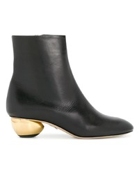 Bottines en cuir noires Paul Andrew