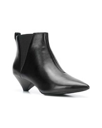 Bottines en cuir noires Ash