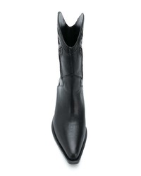 Bottines en cuir noires Pinko