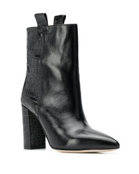 Bottines en cuir noires Paris Texas