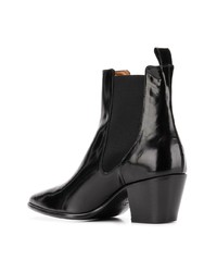 Bottines en cuir noires Paris Texas