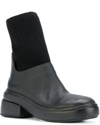 Bottines en cuir noires Marsèll