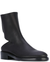 Bottines en cuir noires Ann Demeulemeester