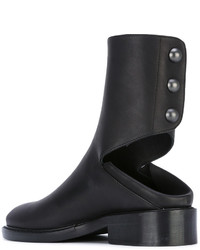 Bottines en cuir noires Ann Demeulemeester