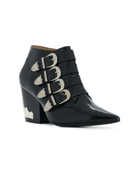 Bottines en cuir noires Toga Pulla